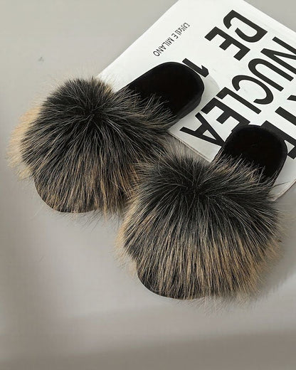 Fluffy Decor Home Slippers, Soft Sole Lightweight Slip On Cozy Slides