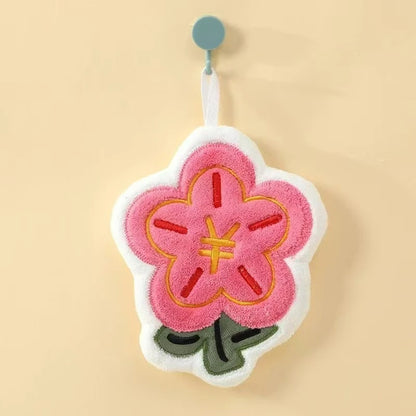 Hanging Thickened Embroidery Rich Flower Cute Flower Towel