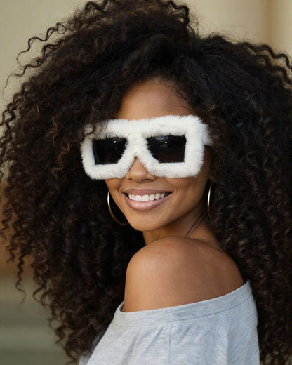 Plush Square Fashion Glasses