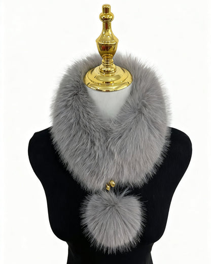 Faux Fox Fur Thickened Scarf