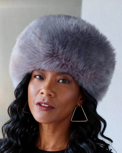 Faux Fox Fur Thermal Dome-shaped Beanie