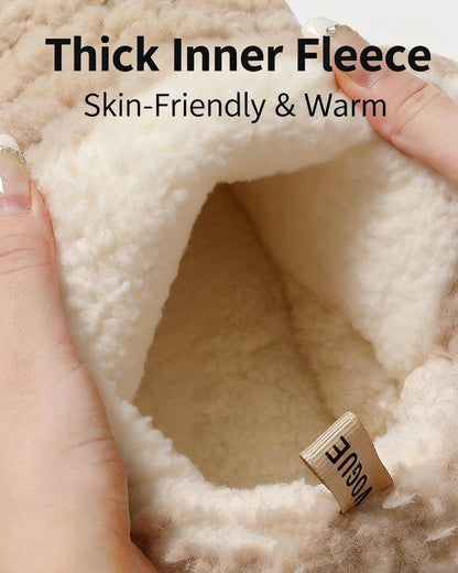 Autumn & Winter Outdoor Non-Slip Thick-Soled Thermal Heel-Covering Cotton-Padded Shoes