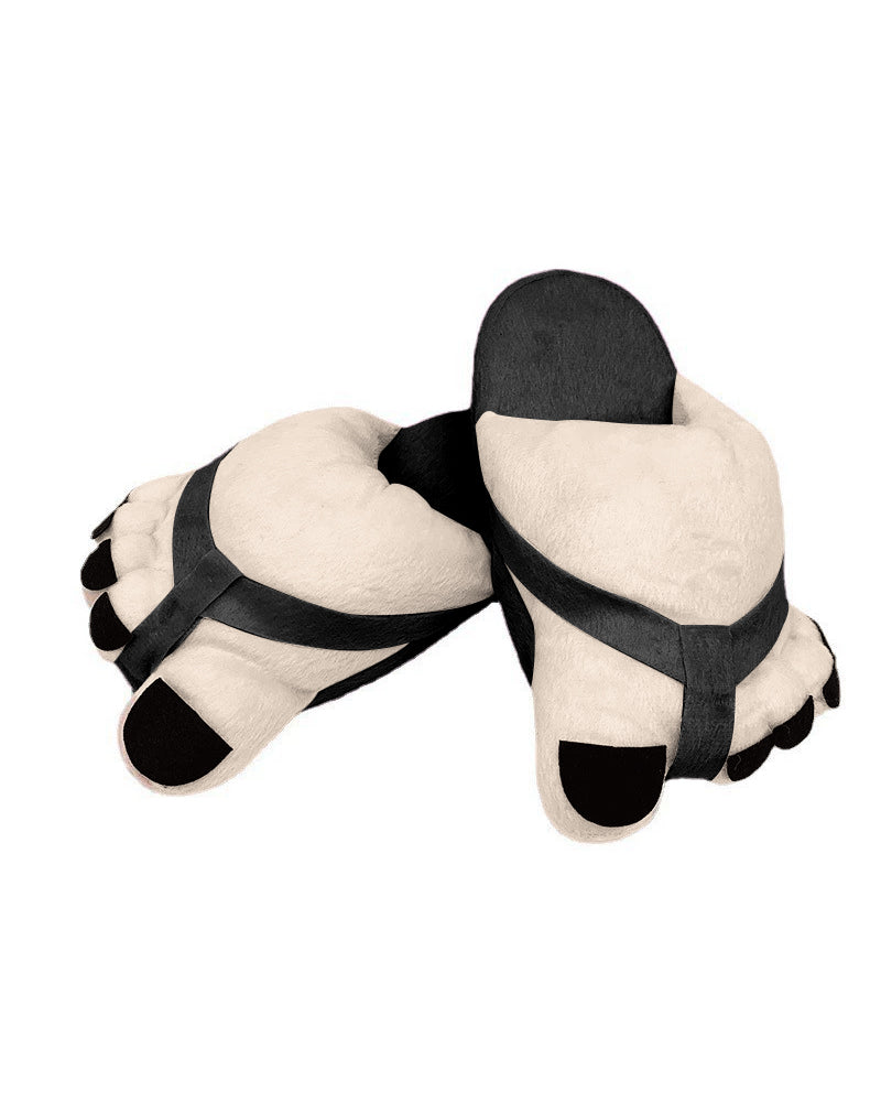 Spoof Creative Personality Cute Funny Big Feet Warm Cotton Slippers