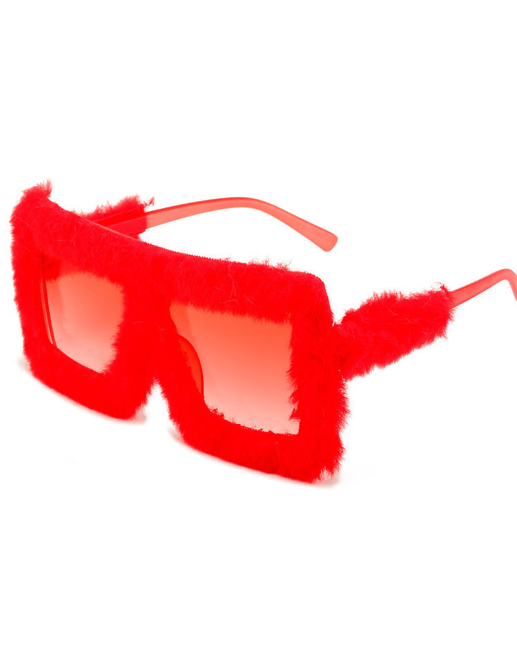 Plush Square Fashion Glasses