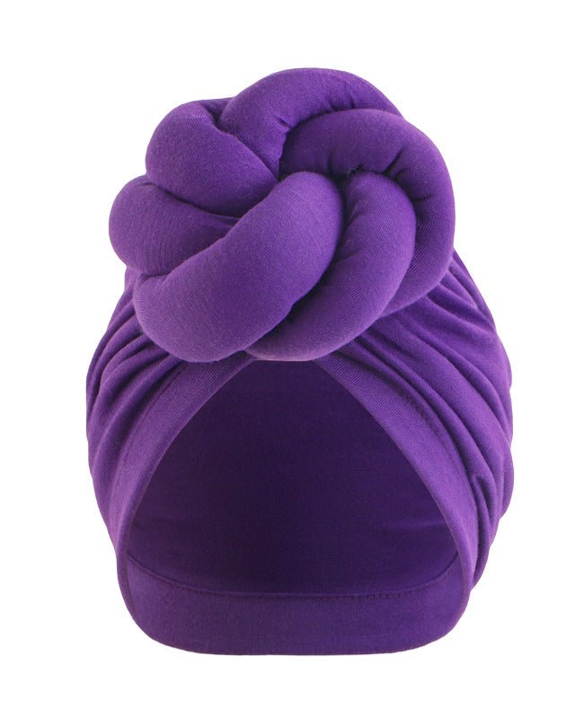 Cotton Three-Dimensional Twisted Ball Headscarf Hat