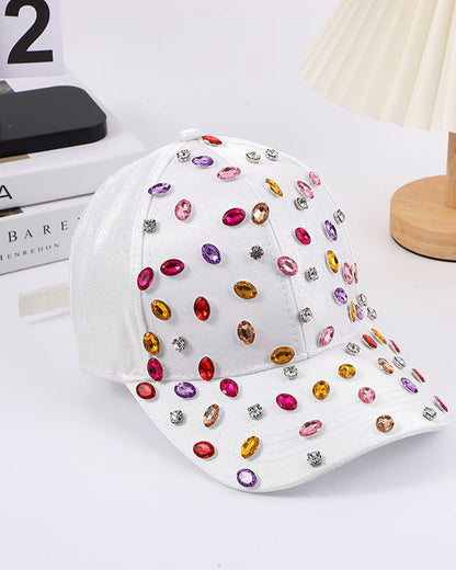 Rhinestone Pearl Gem Baseball Cap