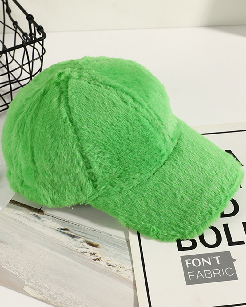 Rabbit Fur Thermal Earflap Baseball Cap