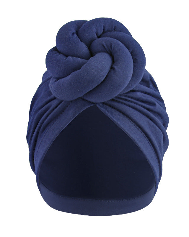 Cotton Three-Dimensional Twisted Ball Headscarf Hat