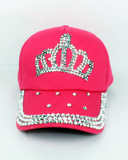 Crown-encrusted Crystal Baseball Cap