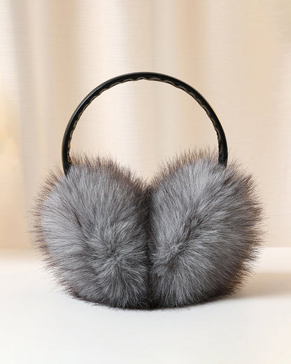 Faux Fox Fur Thickened Stretchy Earmuffs