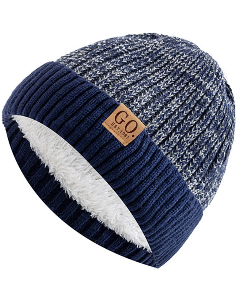 Cozy Fleece-Lined Warm Knit Slouchy Beanie