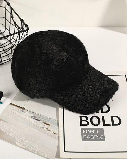 Rabbit Fur Thermal Earflap Baseball Cap