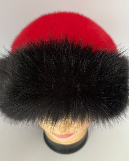 Thickened Faux Fur Plush Head-Wrapping Hat