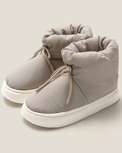 Autumn & Winter Outdoor Non-Slip Thick-Soled Thermal Heel-Covering Cotton-Padded Shoes