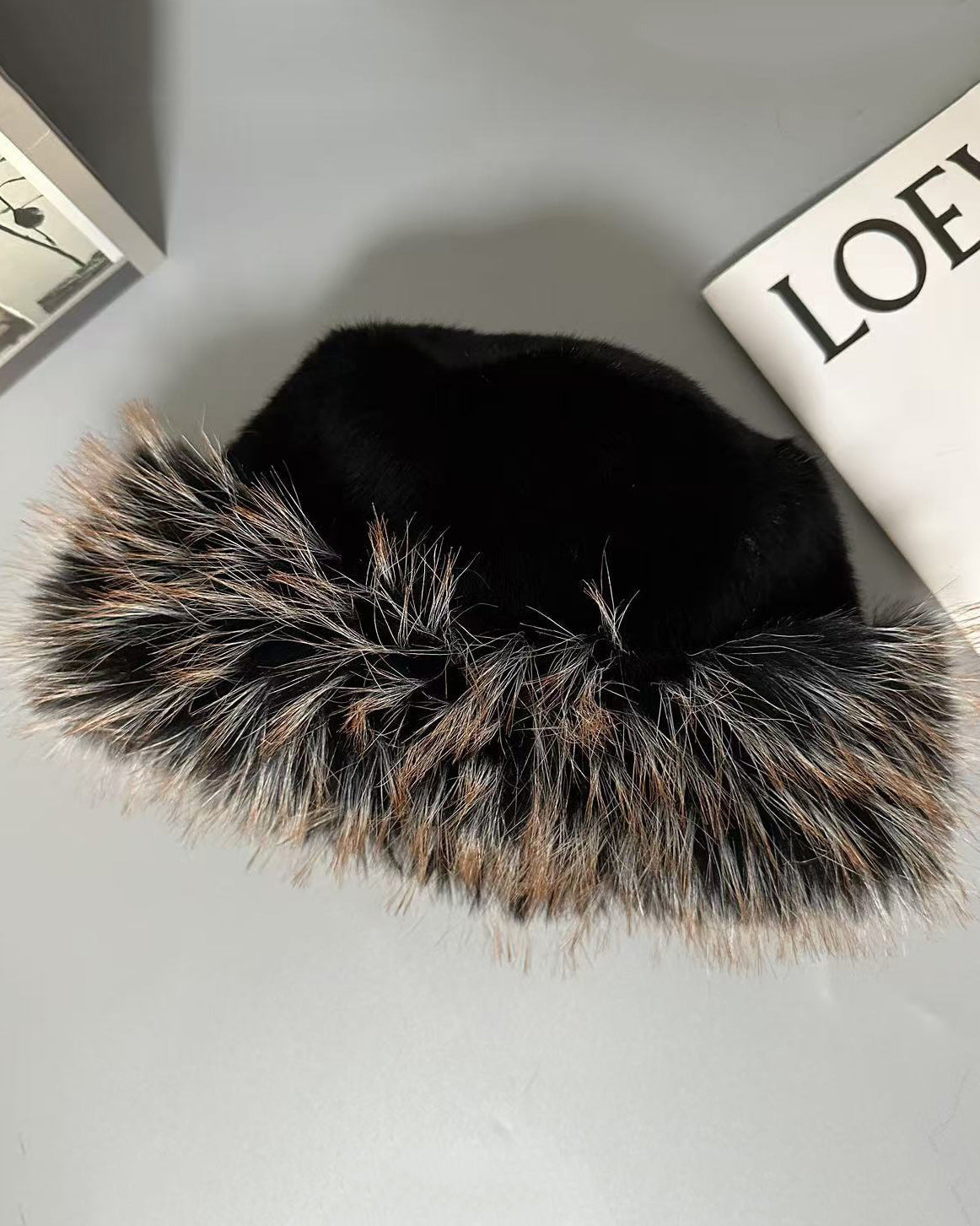 Fur Bucket Hat Warm Headwear，Cute & Versatile, Thicker Design