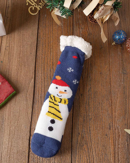 Fleece-lined and Thickened Christmas Lamb Wool Fun Socks