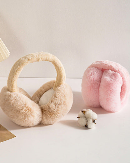 Foldable Rabbit Fur Warm Earmuffs