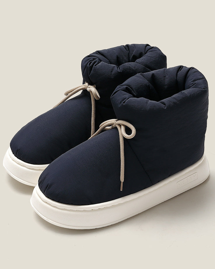 Autumn & Winter Outdoor Non-Slip Thick-Soled Thermal Heel-Covering Cotton-Padded Shoes