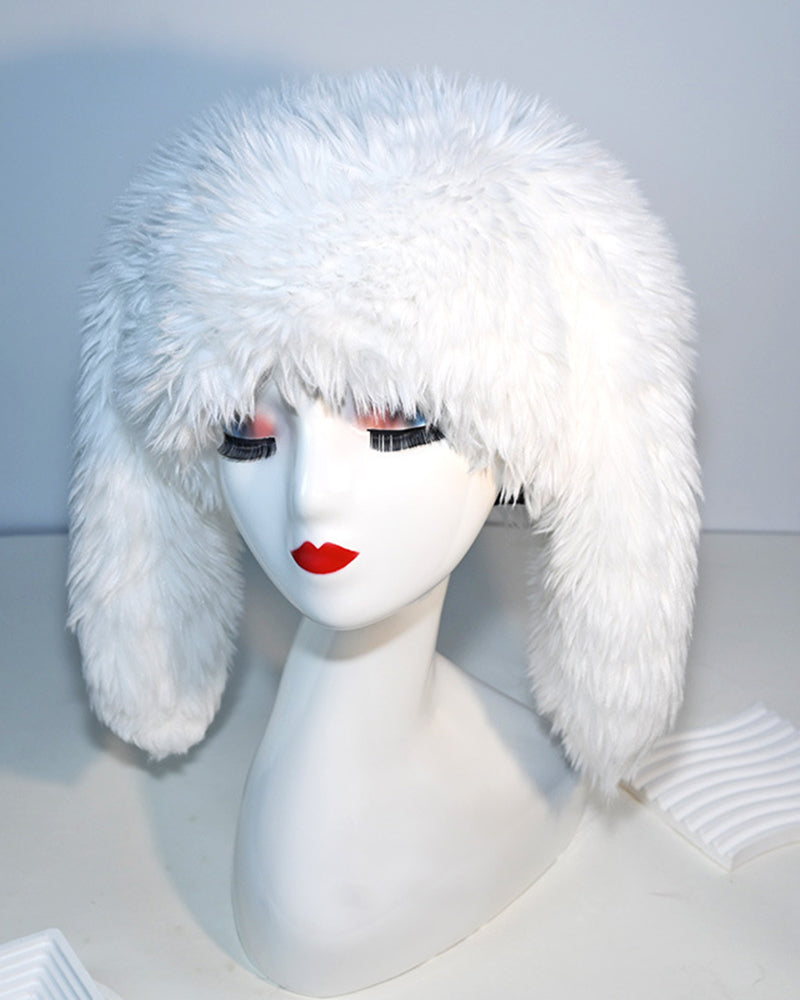 Adorable Big-Eared Rabbit Plush Hat