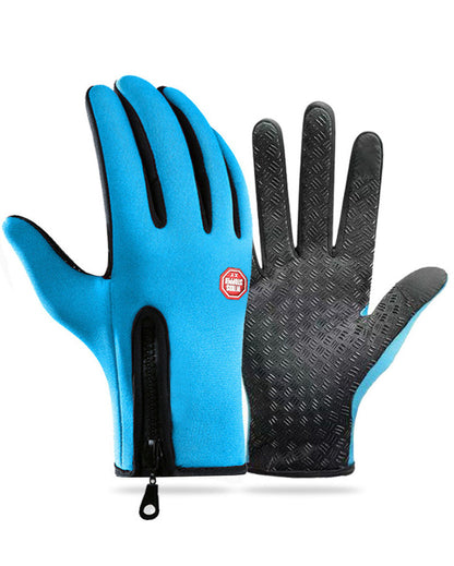 Sports Skiing & Hiking Waterproof Windproof Fleece-Lined Warm Gloves
