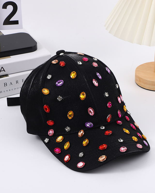 Rhinestone Pearl Gem Baseball Cap