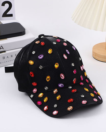 Rhinestone Pearl Gem Baseball Cap