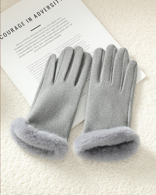 Fluffy Fleece Lined Warm Touchscreen Gloves