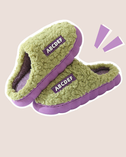 Indoor Home Thermal Non-Slip Thick-Soled Slippers