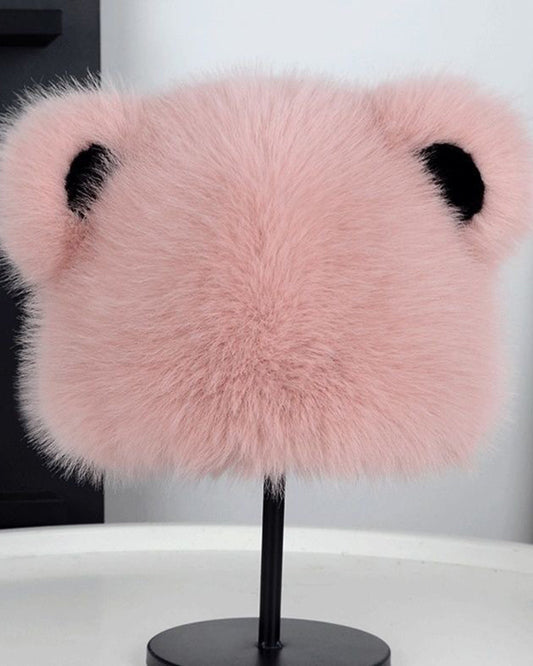 Bear-Ear Plush Warm Winter Beanie Hat