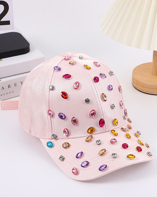 Rhinestone Pearl Gem Baseball Cap