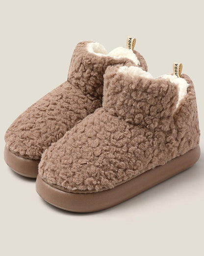Autumn & Winter Outdoor Non-Slip Thick-Soled Thermal Heel-Covering Cotton-Padded Shoes
