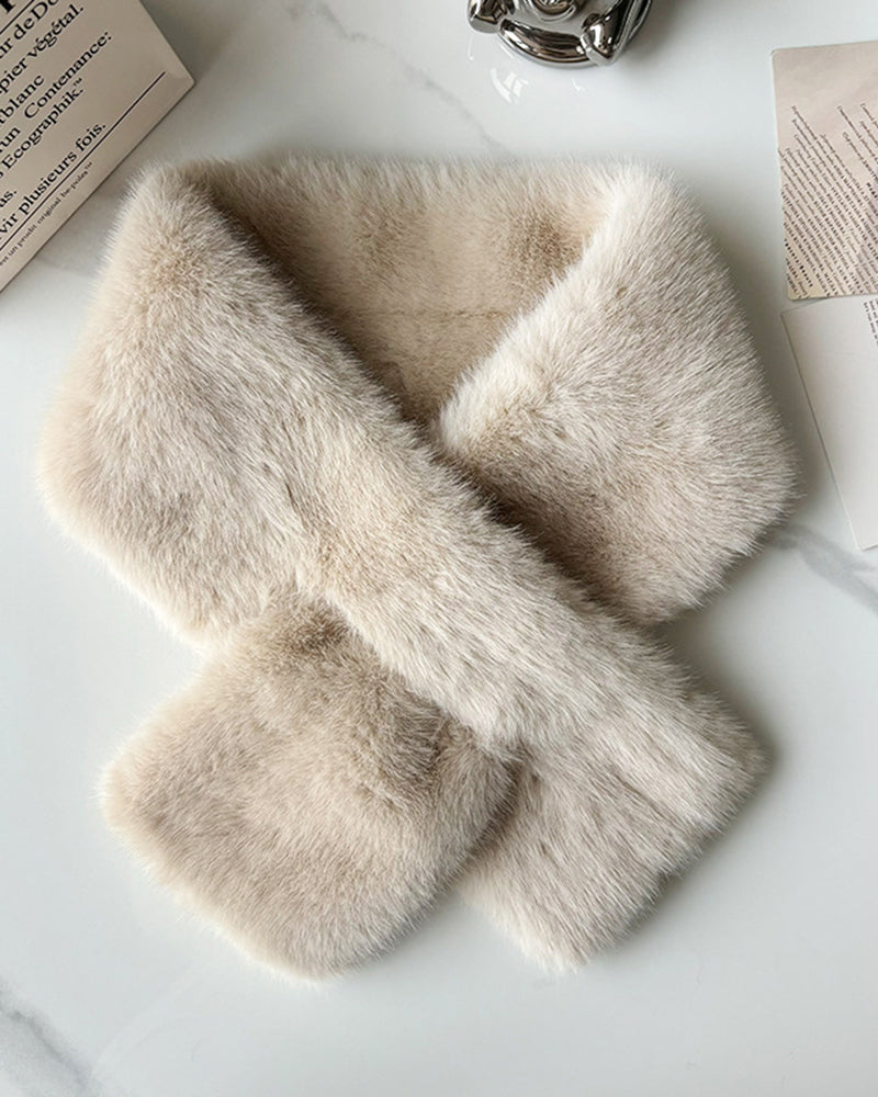 Thermal Thickened Mink Fur Scarf