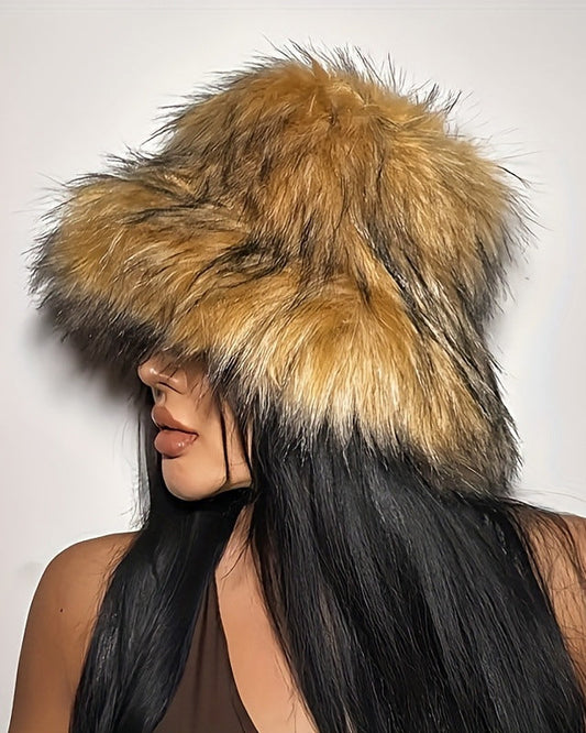 High-Quality Faux Raccoon Fur Thickened Warm Fisherman Hat