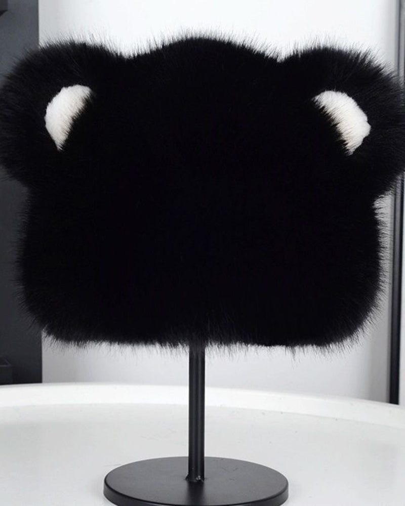 Bear-Ear Plush Warm Winter Beanie Hat