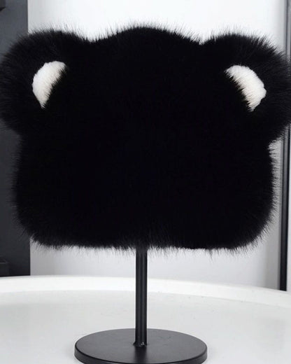 Bear-Ear Plush Warm Winter Beanie Hat