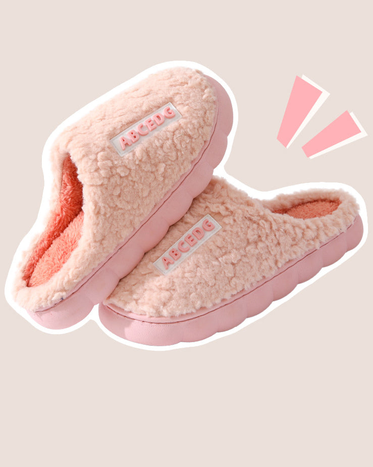 Indoor Home Thermal Non-Slip Thick-Soled Slippers