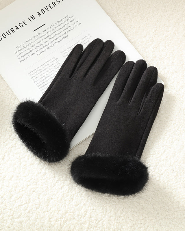 Fluffy Fleece Lined Warm Touchscreen Gloves