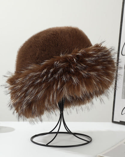 Autumn/Winter Mink Fur Bucket Hat