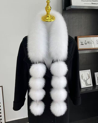 Magnetic Suction Imitation Fox All-match Scarf Light Luxury Shawl Plush Scarf