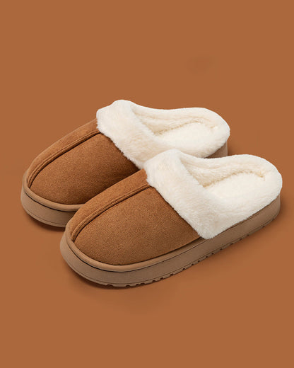 Plush Warm Non-Slip Thick-Soled Slippers