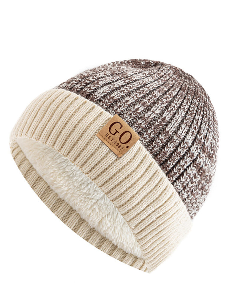 Cozy Fleece-Lined Warm Knit Slouchy Beanie