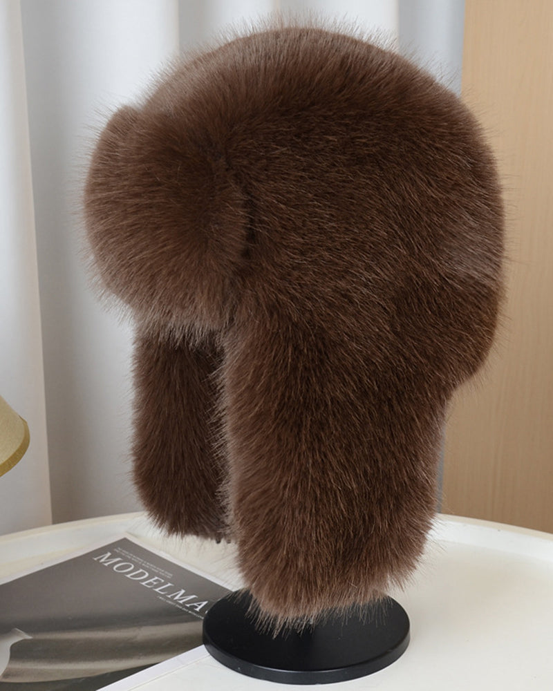 High-Quality Mink Cashmere Cold-Proof Earflap Thickened Hat