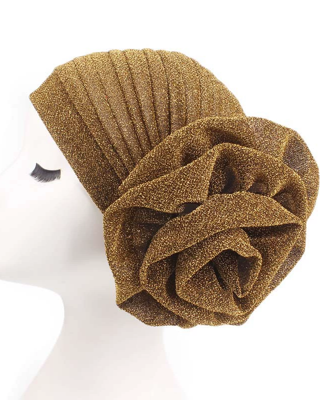 New Brilliant Silk Large Flower Hood Headscarf Hat, Ethnic Hat, African Head Wrap.