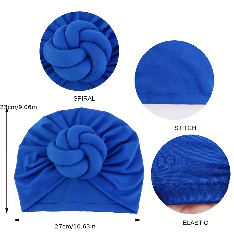 Cotton Three-Dimensional Twisted Ball Headscarf Hat
