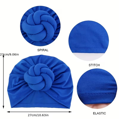 Cotton Three-Dimensional Twisted Ball Headscarf Hat