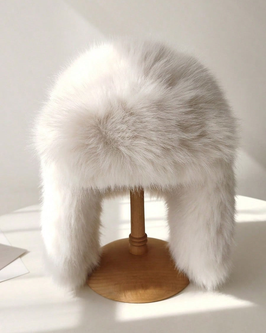 Women's Plush Hat Thickened Imitation Fox Fur Earmuffs