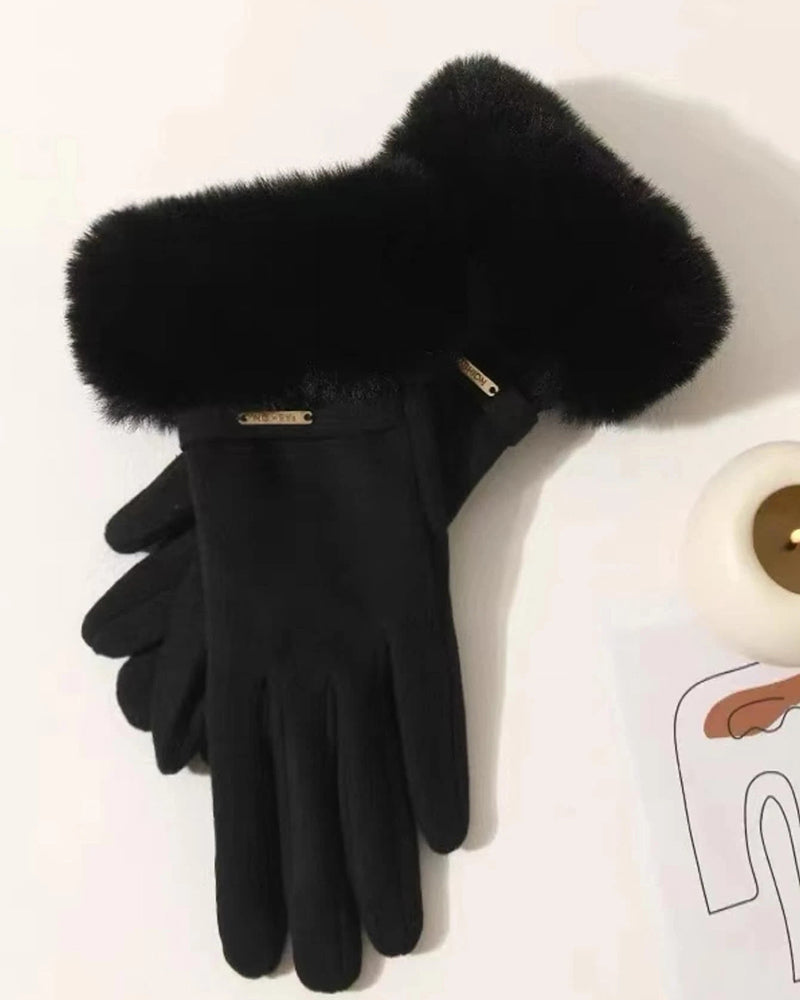 Warm Gloves Thickened Hair Cold-proof Outdoor Windproof Heat Storage Touch Screen Gloves