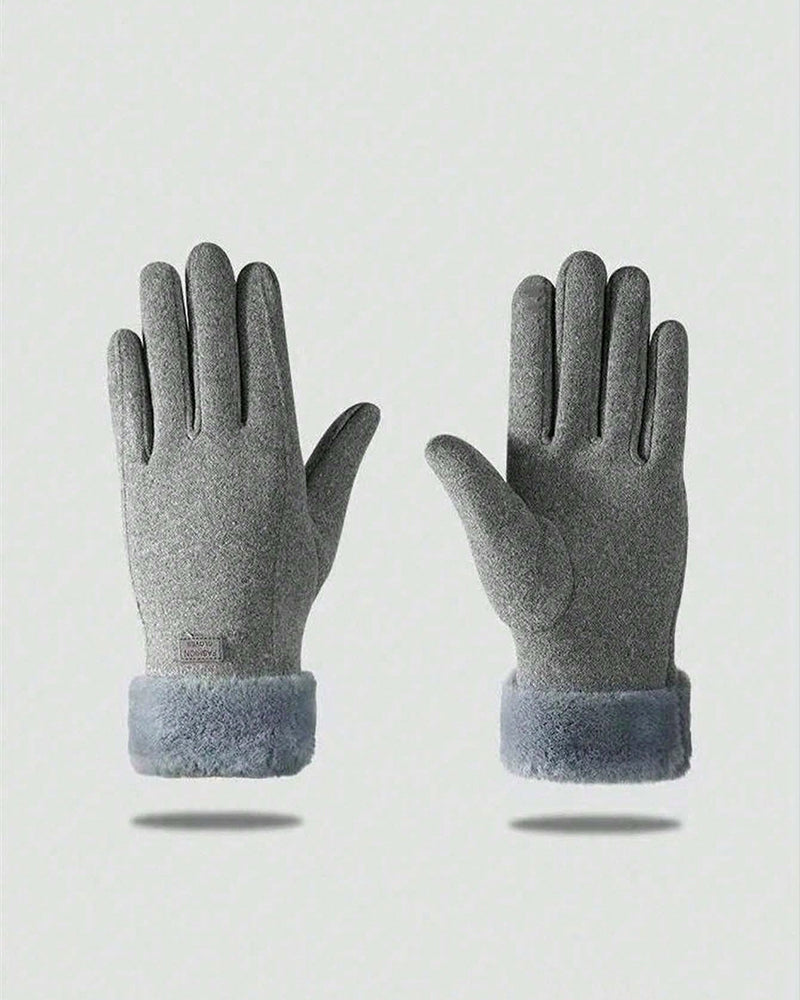 German Velvet Warm Gloves Outdoor Windproof Velvet Gloves Touch Screen Gloves
