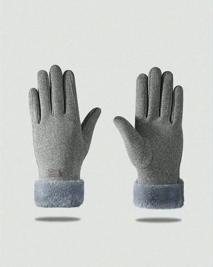 German Velvet Warm Gloves Outdoor Windproof Velvet Gloves Touch Screen Gloves