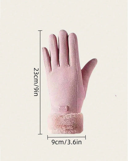 German Velvet Warm Gloves Outdoor Windproof Velvet Gloves Touch Screen Gloves